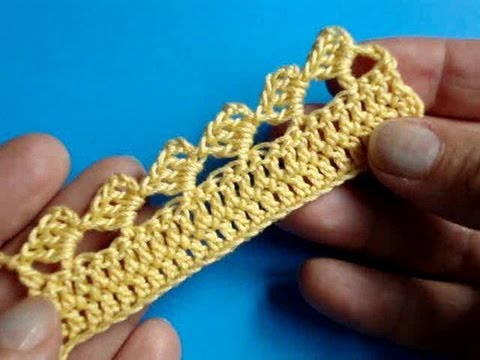 Видео: Вязание крючком Урок 263 Кайма 4 crochet border - edge