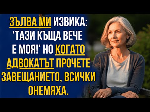 Видео: Зълва ми извика: ‘Тази къща вече е моя!’ Но когато адвокатът прочете завещанието, всички онемяха.
