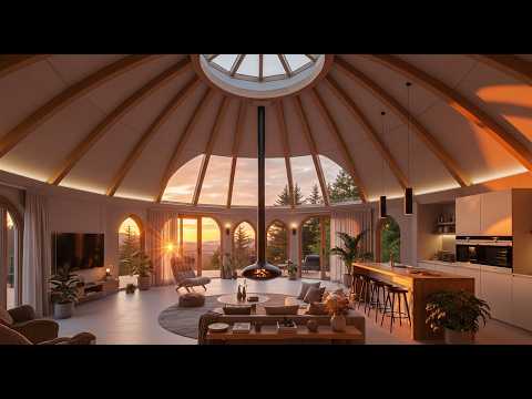 Видео: Уникальная архитектура: потрясающий внешний вид и интерьер купольного дома