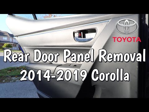 Видео: Снятие задней дверной панели Toyota Corolla 2014, 2015, 2016, 2017, 2018, 2019