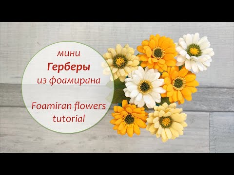 Видео: 😍 Мини герберы из фоамирана 🔥🔥🔥 / Foamiran flowers tutorial