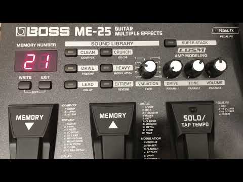 Видео: Звук гитары: BOSS ME 25 + педали и примеры звучания на базе песен КИНО