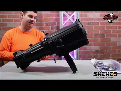Видео: Светодиодный профильный прожектор Shehds LED 250W LEKO RGBW или холодный белый