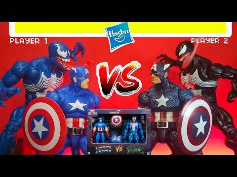 Видео: Обзор Marvel Legends Gamerverse «Капитан Америка против Венома»: позы и сравнение фигурок Marvel ...