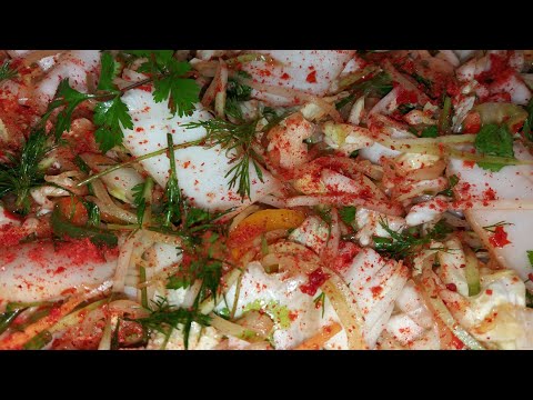 Видео: Из капусты,редьки и кочи,приготовим вкусное ЧИМЧИ.