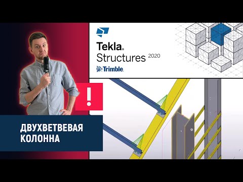 Видео: Tekla Structures // Двухветвевая колонна