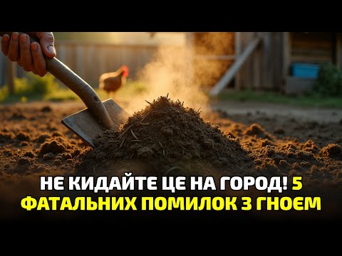 Видео: Не сип гній від курей абияк! 7 помилок, через які город перетворюється на пустелю!