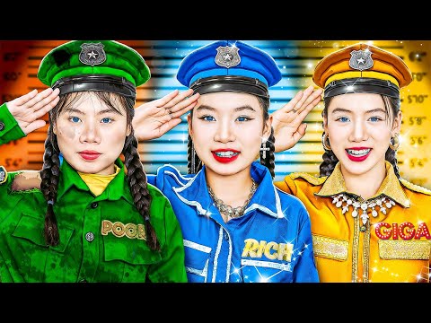 Видео: Бедная Vs Богатая Vs Гига Богатая Студенты В Полицейской Академии