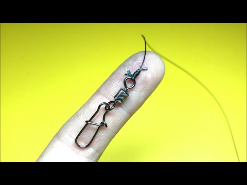 Видео: Как привязать вертлюжок к леске | рыболовные узлы для рыбалки | лайфхаки для рыбалки | рыбалка 2020