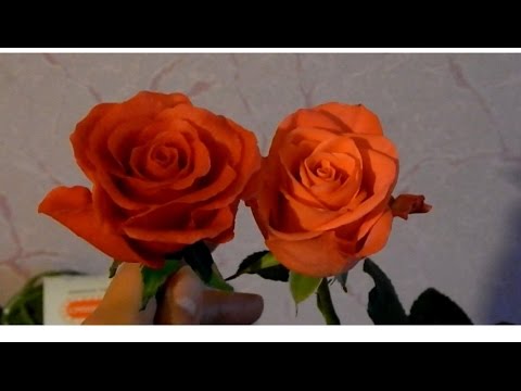 Видео: Розы из холодного фарфора мастер класс без специальных инструментов