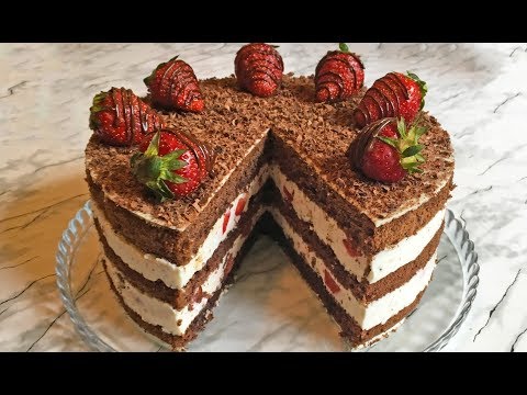 Видео: Торт "Райская Клубничка" / Strawberry Cake Recipe / Торт с Клубникой / Клубничный Торт