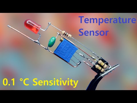 Видео: Как сделать высокоточный датчик температуры / LM358 с чувствительностью 0,1 ° C