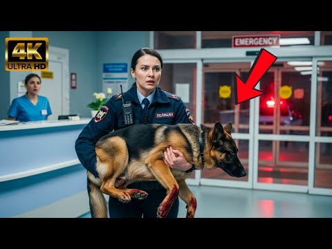 Видео: Полицейская привезла раненую собаку-овчарку в реанимацию в полночь — дальше это потрясло всех