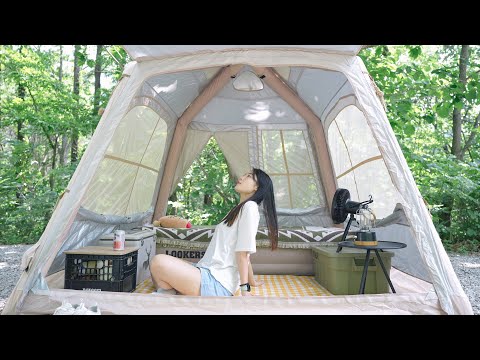 Видео: Одиночный поход в сказочной палатке-хижине из воздушных шаров / Самая уютная обстановка / V-log