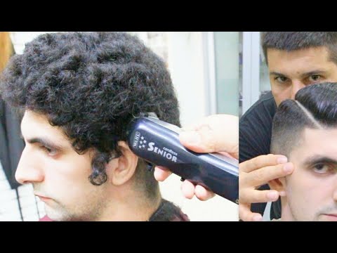 Видео: парикмахер сделала очень сложную стрижку кудрявых(УДИВИТЕЛЬНОЕ ПРЕВРАЩЕНИЕ) учись мужская стрижка!