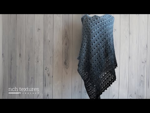 Видео: Узор для вязания крючком шали «Океаны» - ПОТРЯСАЮЩИЙ узор для вязания крючком прямоугольной шали!