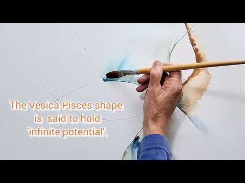 Видео: Красивая новая абстрактная картина «Ловец снов» акриловыми чернилами в стиле фристайла!😍 #абстрак...