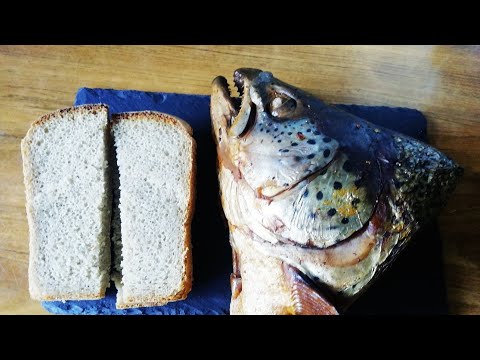 Видео: АСМР ИТИНГ 😋 ГОЛОВА КОПЧЕННОГО ЛОСОСЯ 😋 😋 😋