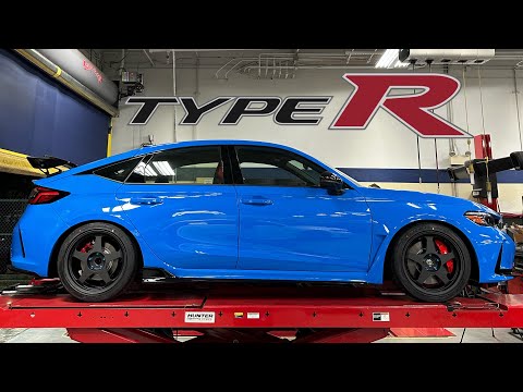 Видео: Honda Civic Type-R FL5 2023 года — диски Spoon Sports SW388 | Установка заниженных пружин Eibach