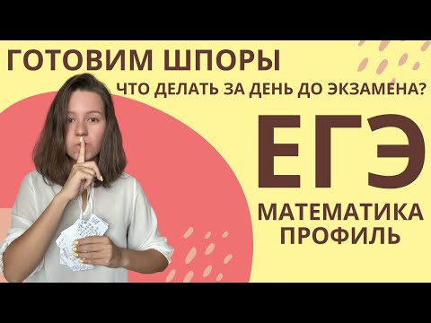 Видео: ШПОРЫ | ЧТО ВЗЯТЬ НА ЕГЭ? | МАТЕМАТИКА