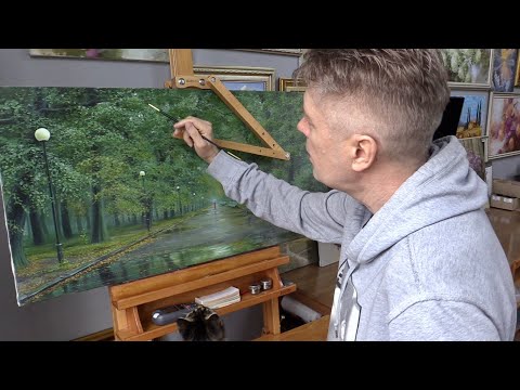 Видео: Стационарный муштабель. Как прикрепить к мольберту. How to fix the maulstick on an easel
