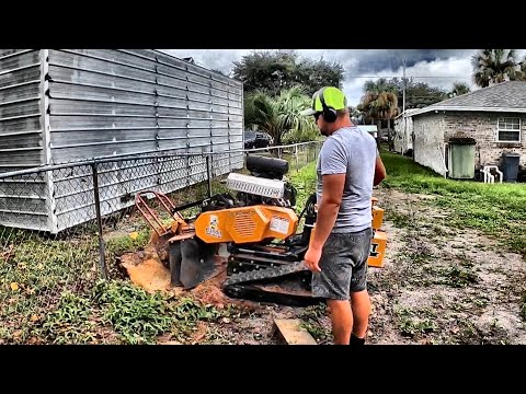 Видео: НАКОСЯЧИЛ на stump grinder.СЛОМАЛ ЗАБОР. ЧТО БУДЕТ за это?
