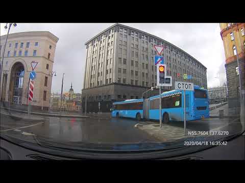Видео: Driving in Moscow agglomeration: Текстильщики - Челобитьево 18/04/2020 (timelapse 4x)