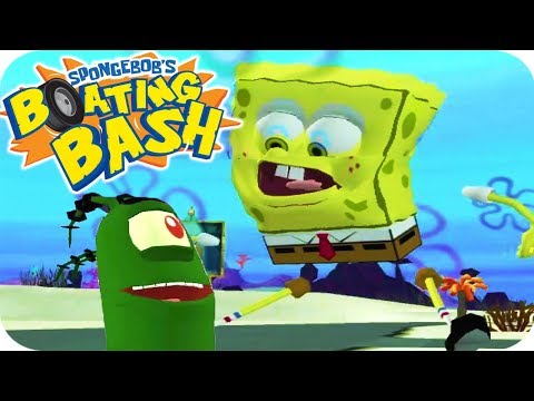 Видео: SpongeBob's Boating Bash: все сцены | Полный фильм об игре (Wii)