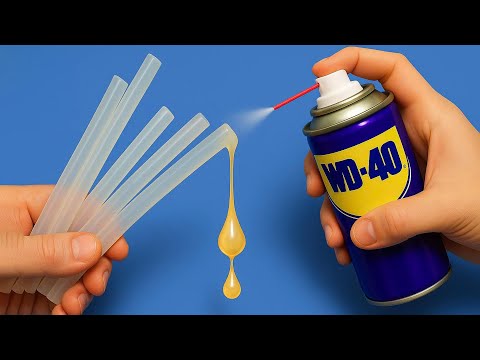 Видео: 99% людей не знают об этом! Распылите WD-40 на горячий клей и заделайте любую пластиковую трещину в