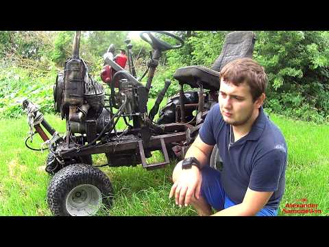 Видео: Обзор на Самодельный минитрактор с Двигателем ИЖ