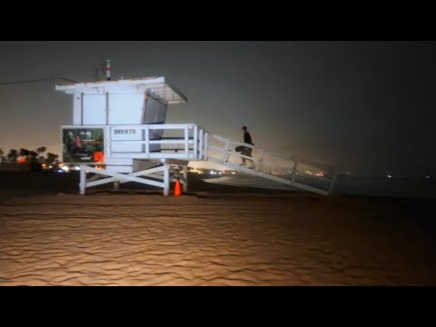 Видео: ночной пляж