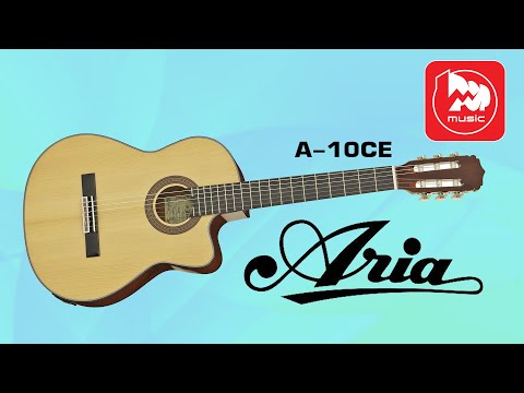 Видео: Классическая гитара ARIA A-10CE с подключением
