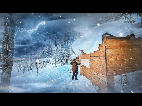 Видео: НАДВИГАЕТСЯ СНЕЖНАЯ БУРЯ - УКРЕПЛЯЮ ЗЕМЛЯНКУ | ДИКИЙ ЗВЕРЬ на ПУТИ в ДОМ ПОД ЗЕМЛЕЙ