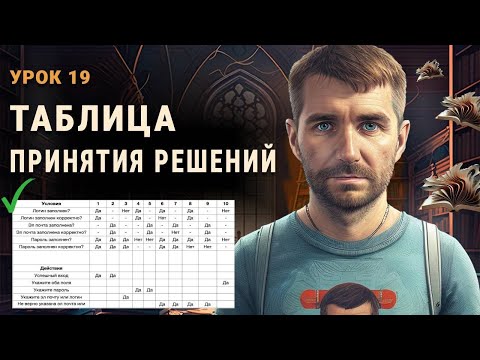 Видео: Таблица принятия решений - decision table (таблица решений)