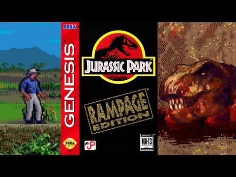 Видео: Jurassic Park: Rampage Edition прохождение за Гранта (Sega MD)