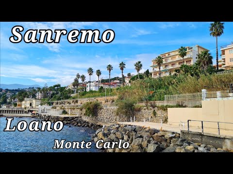 Видео: Sanremo осенью .  Октябрь в Италии. Sanremo, Loano, Monaco.