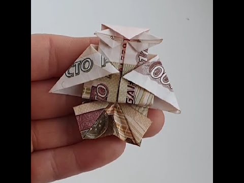 Видео: Рубрика манигами. Показываю, как сложить фигуру совы из купюры.
