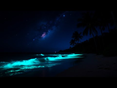 Видео: Волшебная ночь на тропическом пляже 🌠🌊 Успокаивающие звуки волн для медитации и сна 🧘💤