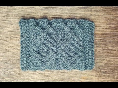 Видео: Узор "Куско" спицами. Подробный МК.
