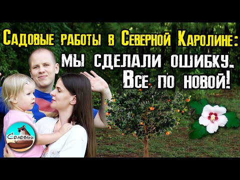 Видео: Садовые работы в Северной Каролине: мы сделали ошибку. Всё по новой!