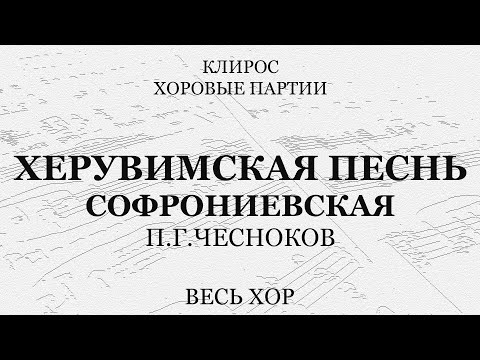 Видео: П.Г.Чесноков. Херувимская песнь Софрониевская. Весь хор