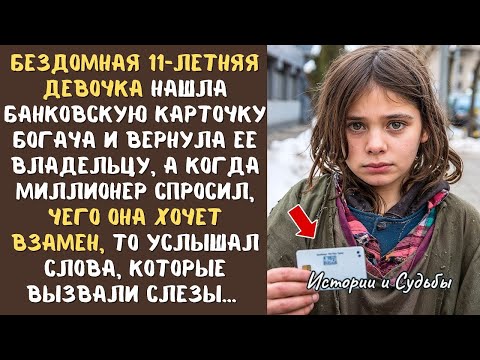 Видео: БЕЗДОМНАЯ 11-летняя девочка нашла банковскую карточку БОГАЧА и вернула ему.. То что она попросила...