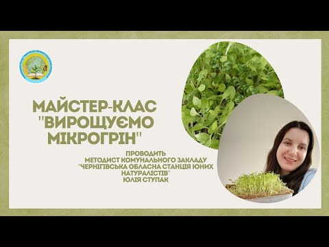 Видео: Майстер-клас "Вирощуємо мікрогрін"