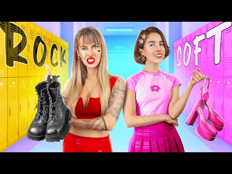 Видео: Экстремальное Перевоплощение от Rock Girl до Soft Girl Ради Краша! Хорошая Девушка vs Плохой Парень