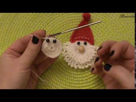 Видео: Вязание крючком новогодней игрушки ДЕД МОРОЗ