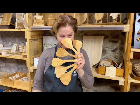 Видео: Лопатки из дерева для интернет магазина в Голландию