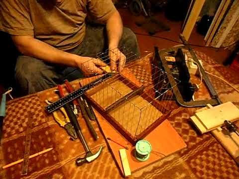 Видео: клетка барашек.проволока китайский моторчик