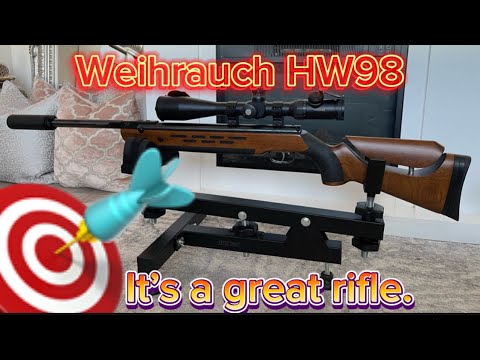 Видео: Точность моей пневматической винтовки Weihrauch HW98 с пружинным патроном 12. #пневматическоестре...