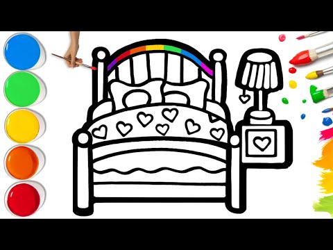 Видео: 🛏️ Как нарисовать красочную спальню | Простое пошаговое руководство