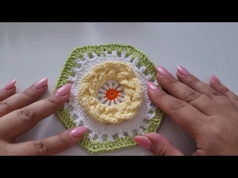 Видео: Новинка! Шестиугольник 3D! Полный видео урок!!!#crochet #häkeln #вязаниекрючком #tutorial #diy